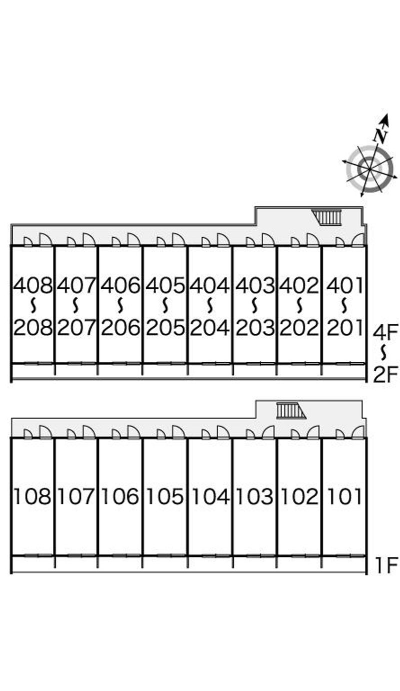 レオパレス八剱 間取り配置図
