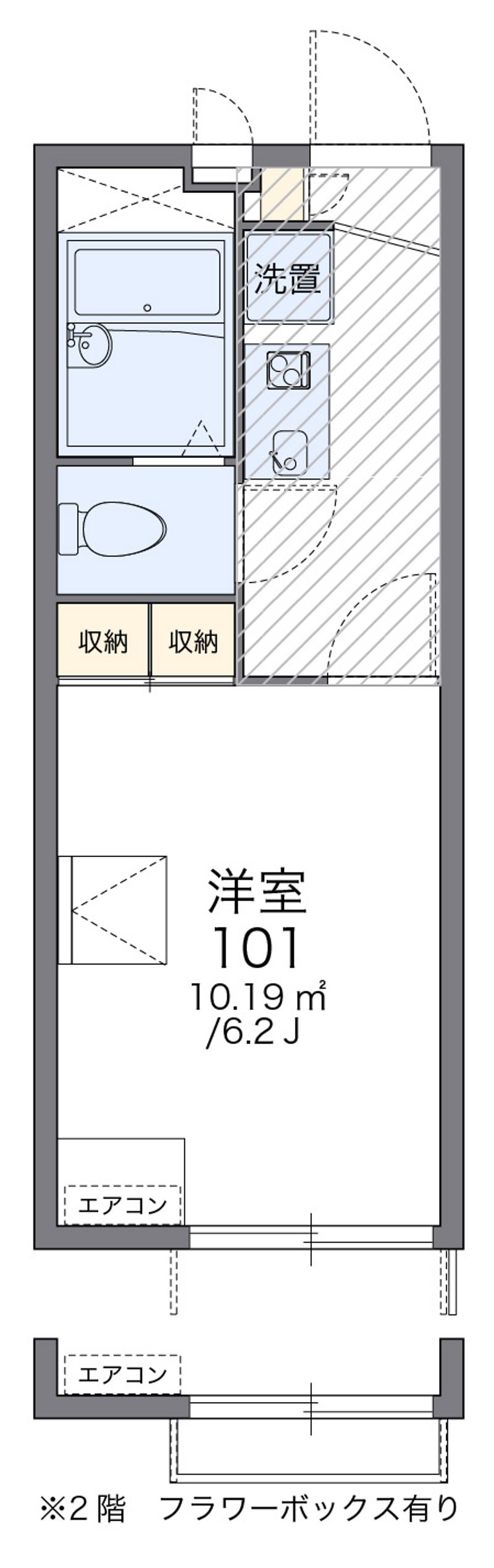 レオパレスパームヒルズＢ 間取図