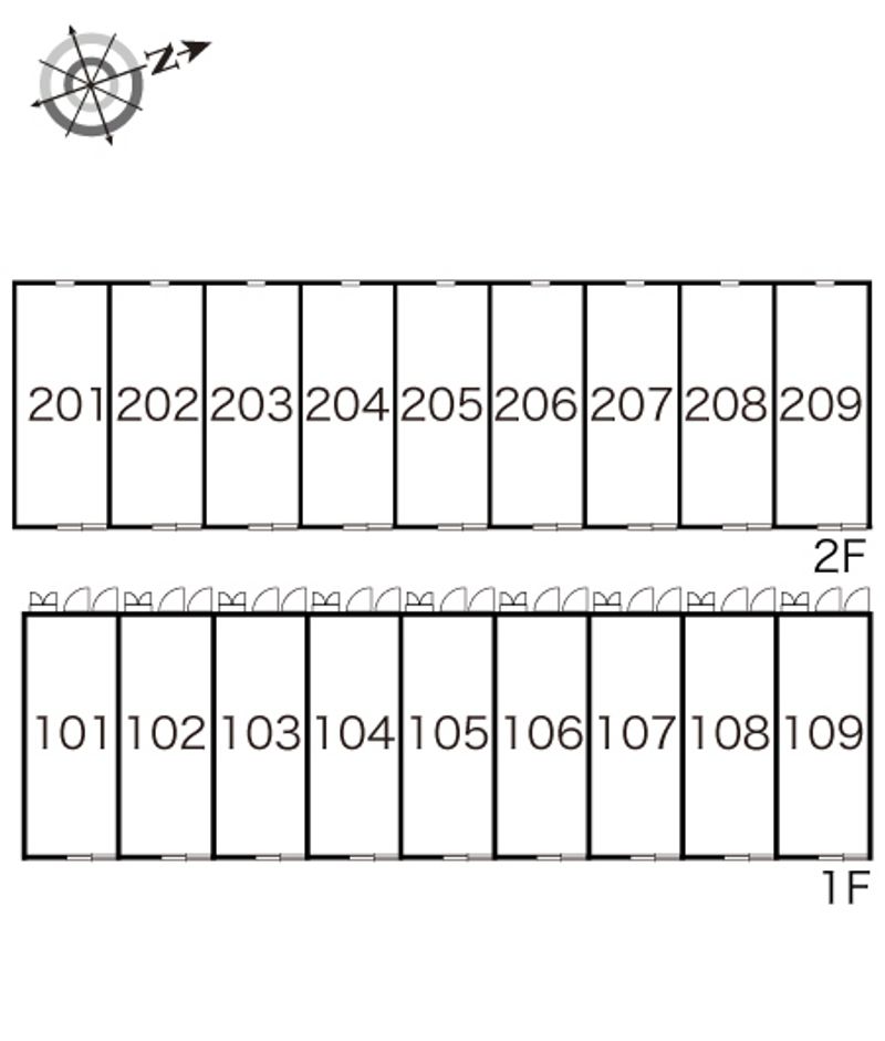 レオパレスＲＯＳＡＴＩ 間取配置図