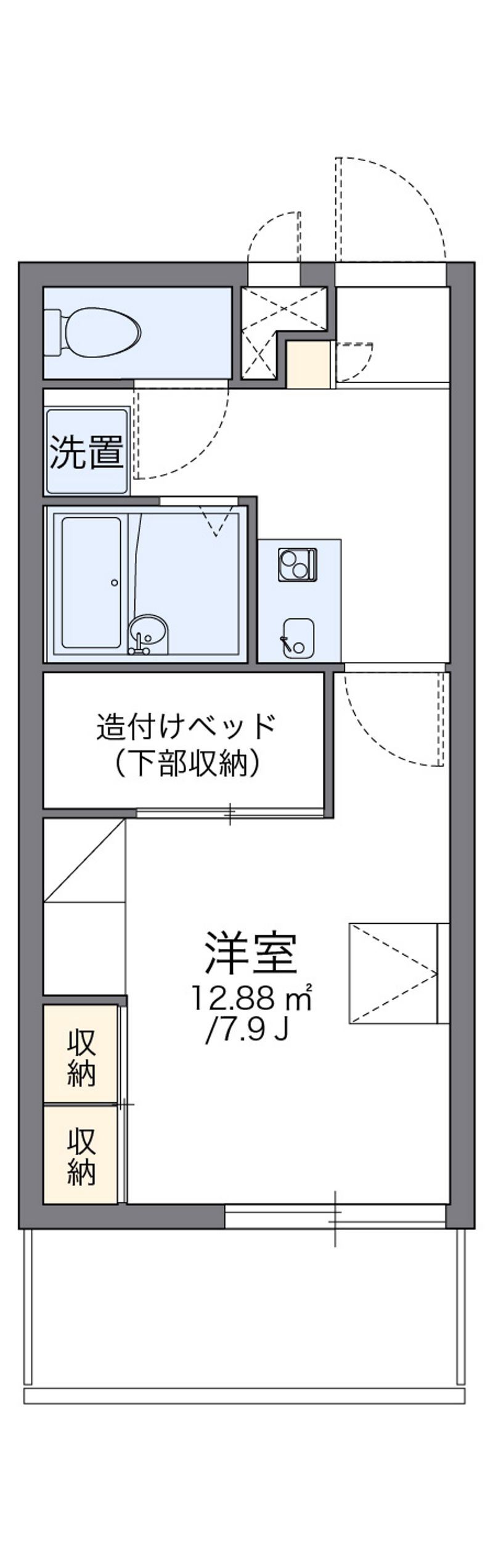 レオパレス久米 間取図