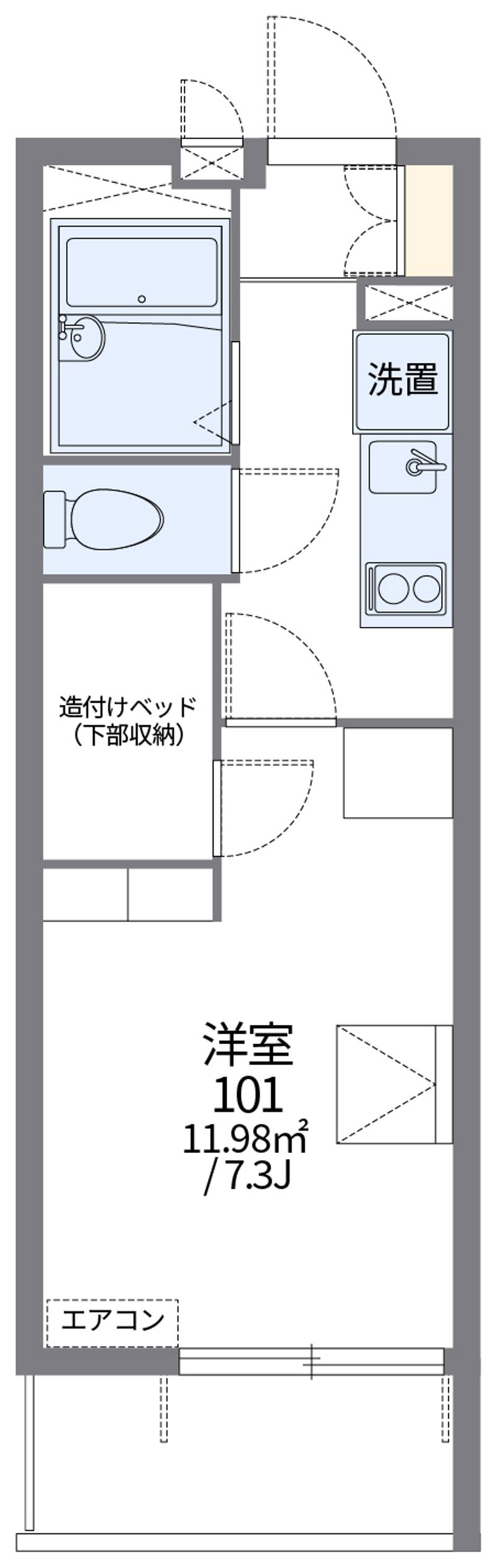 レオパレスみそらの 間取図