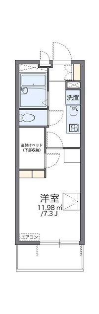 レオパレスハミング　バード 間取り図