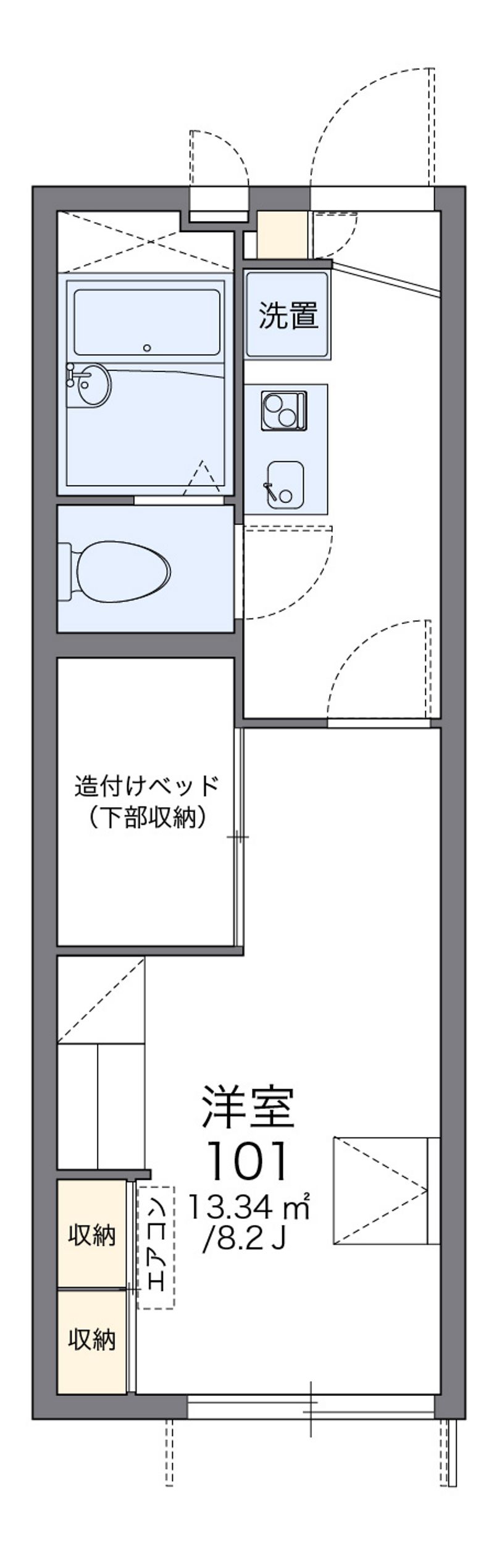 レオパレスアゼリア 間取図