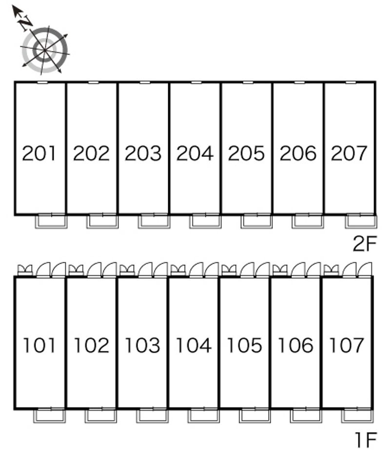 レオパレスＬＡＦＯＲＥＴⅡ 間取配置図
