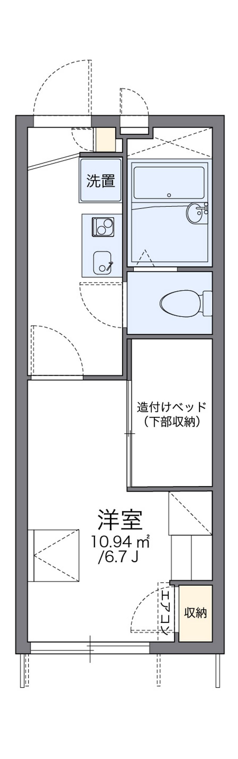 レオパレス茶山 間取図