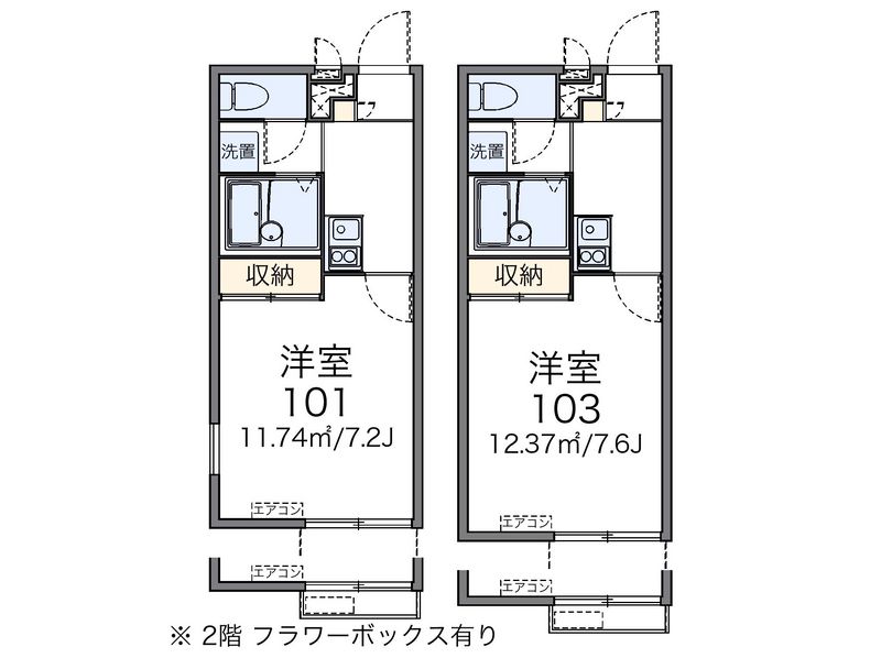 レオパレスオリーブⅢ 間取図