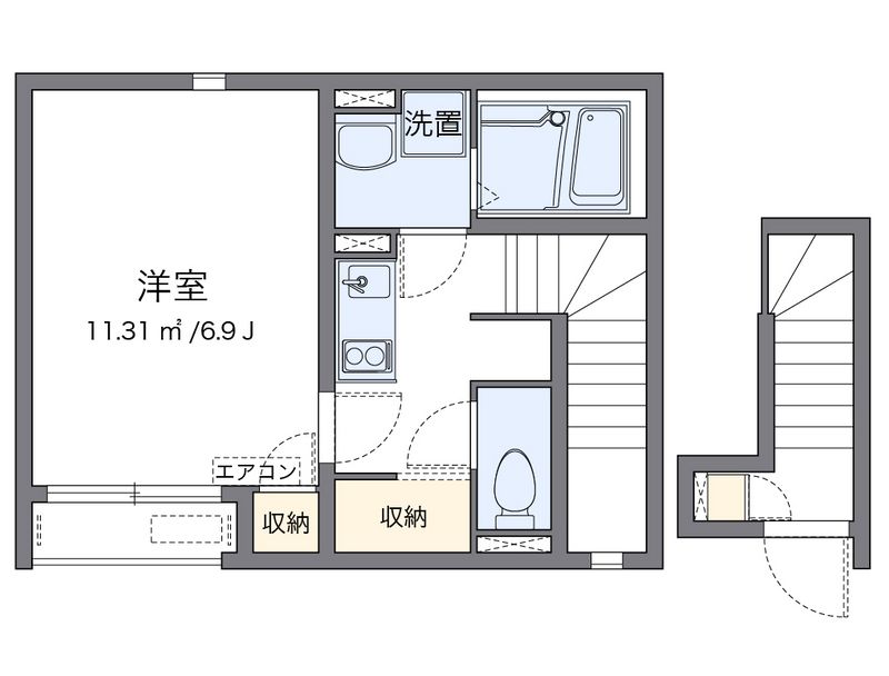 クレイノエルムポッケ 間取図