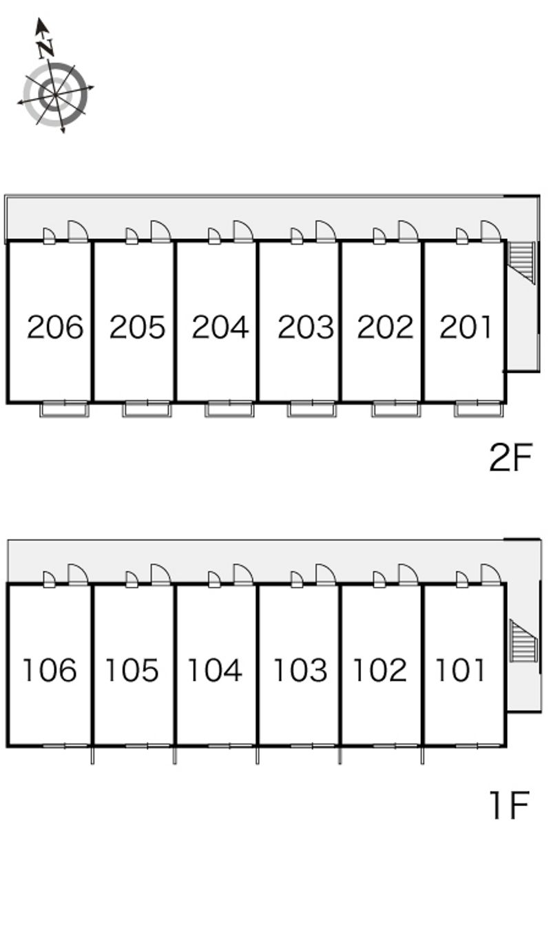 レオパレス珠里亜 間取配置図