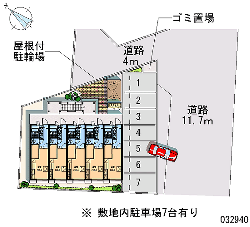 レオパレスマリーンコーポ船越南 月極駐車場