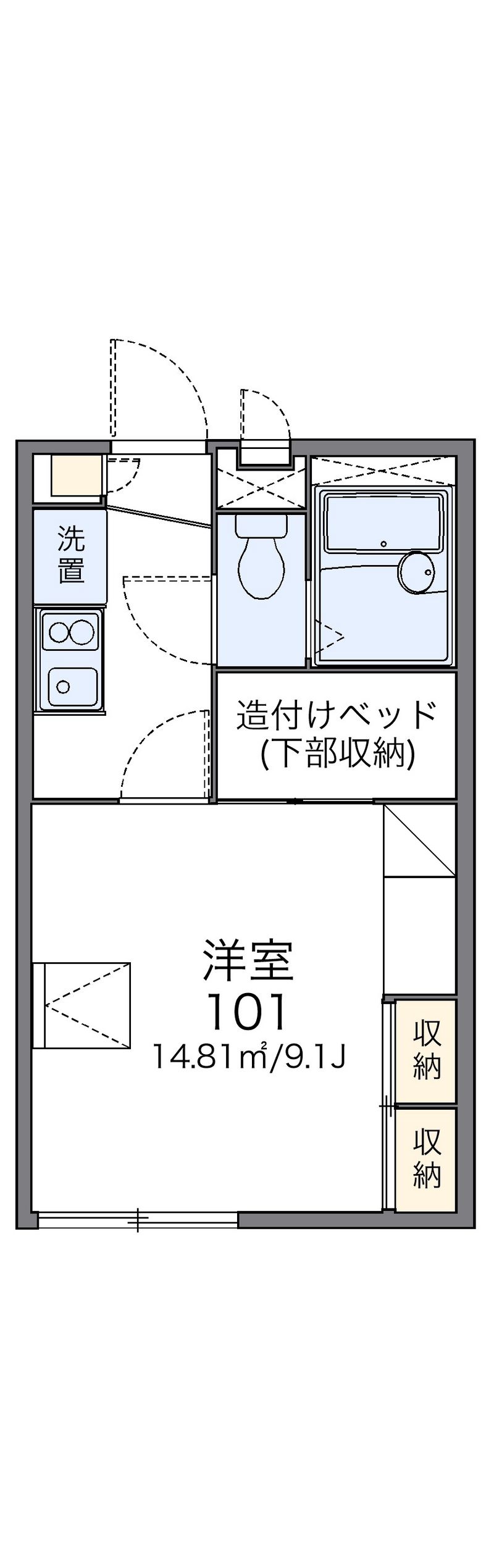 レオパレス花咲 間取図