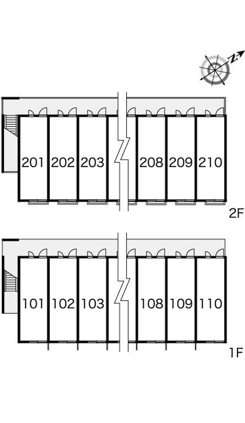 レオパレスヴィレッジナカムラⅠ 間取配置図