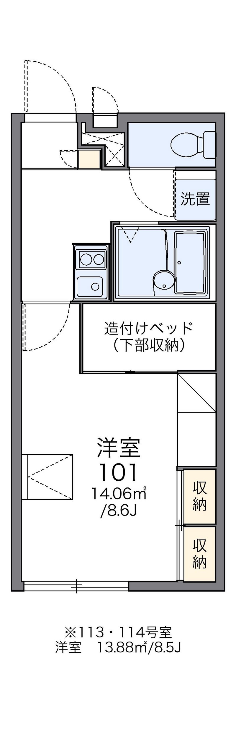 レオパレスルラーレ池田 間取図