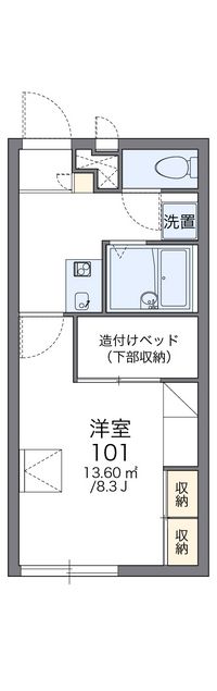 レオパレス川合 間取り図