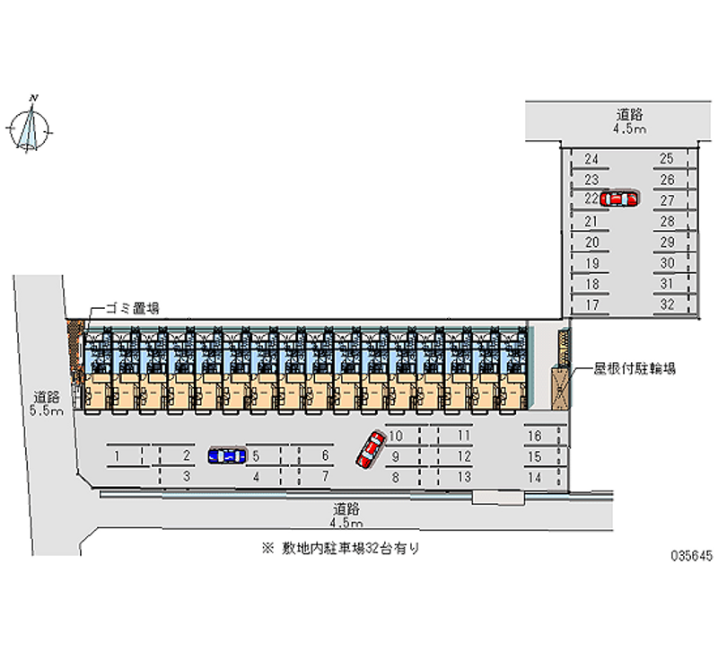 レオパレスＮＹⅡ 月極駐車場