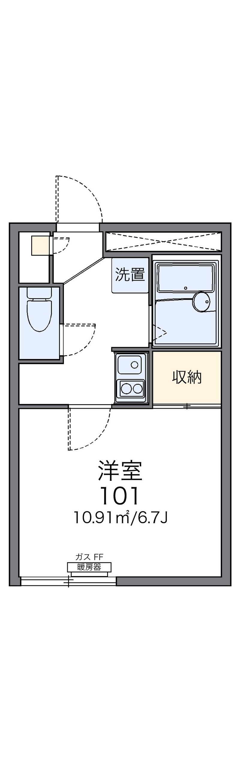 レオパレス南１０条 間取図