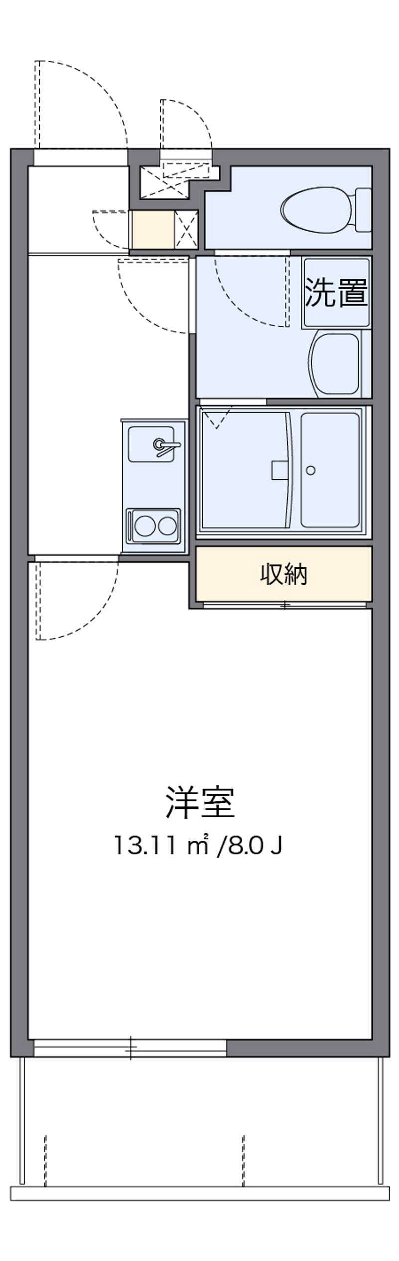 クレイノＰＲＥＭＩＵＭ宮里 間取図