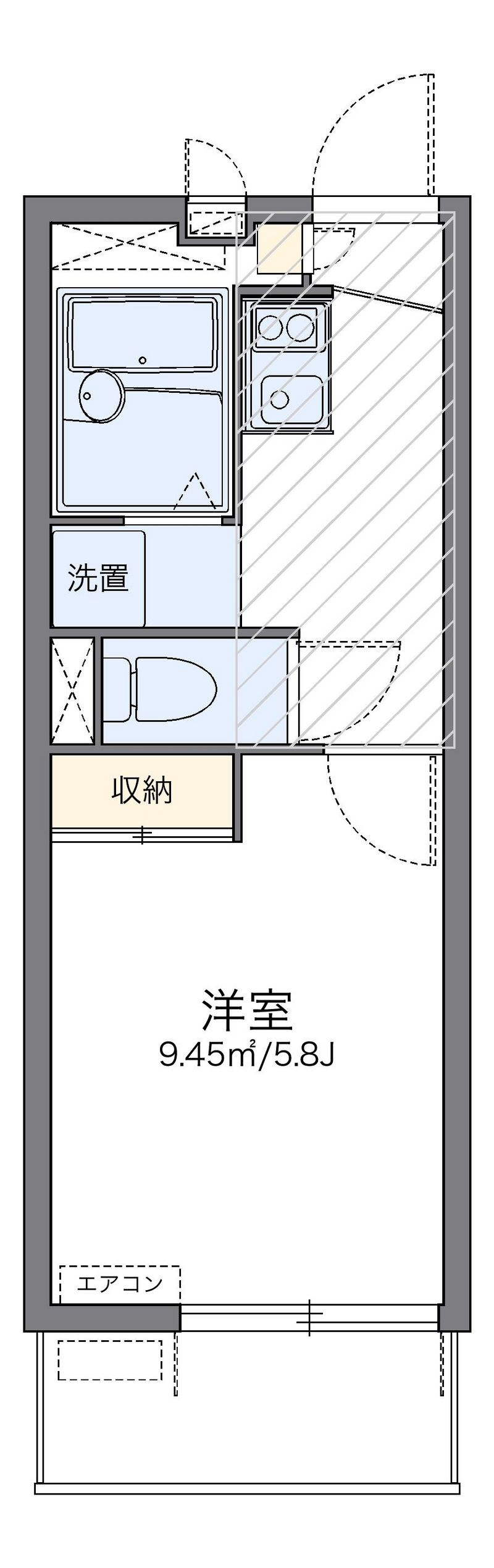レオパレスホワイトヒルズⅡ 間取図