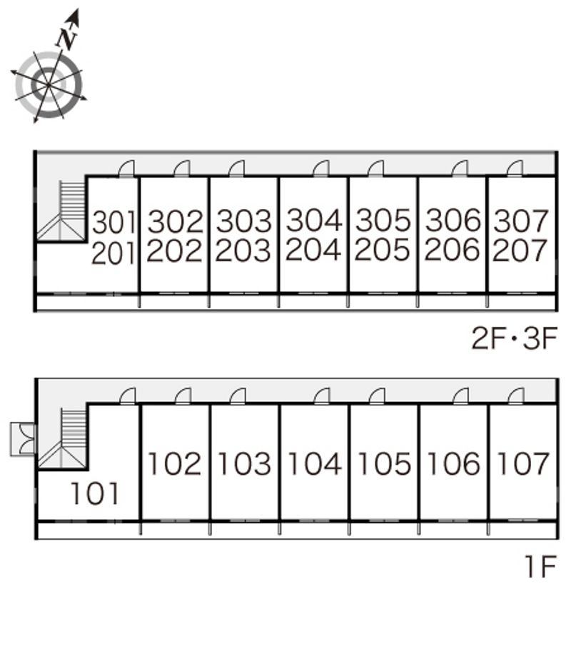 レオパレスソフィアＡ 間取配置図