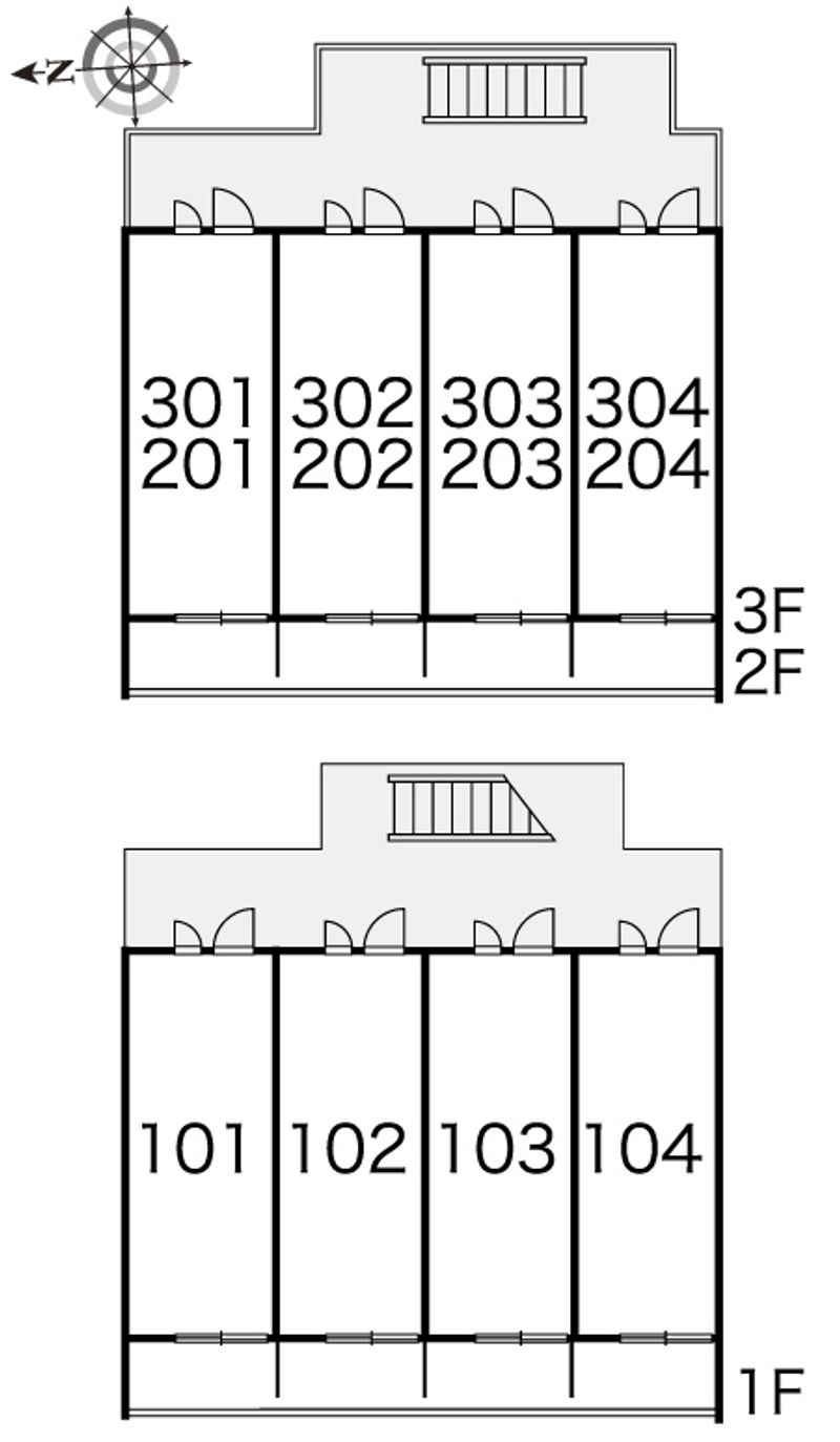 レオパレスＦ２ 間取配置図