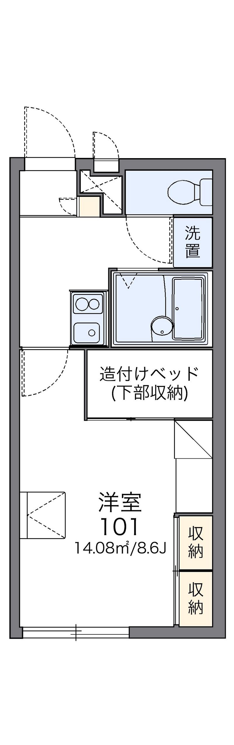 レオパレス大町 間取図