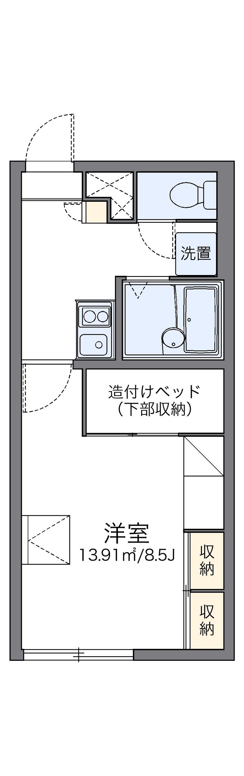 レオパレススカイミュー 間取図