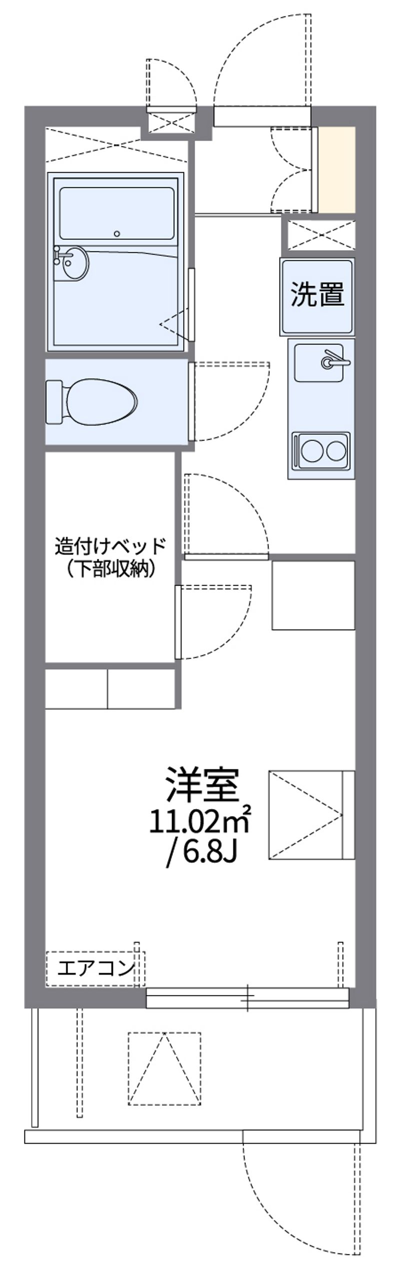 レオパレス蓮台寺西 間取図