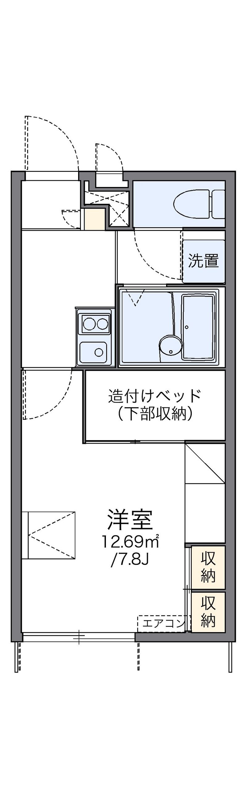 レオパレス栄華西Ⅱ 間取図