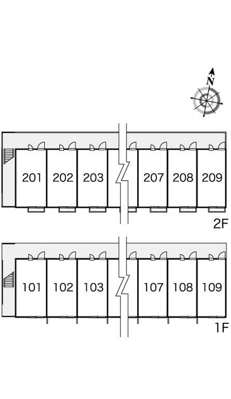 レオパレスソシエ 間取配置図