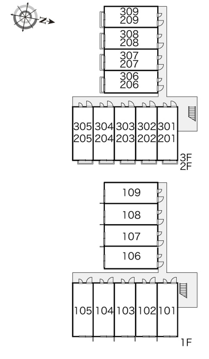 レオパレスＳＨＩＭＩＺＵ　Ｔ 間取配置図