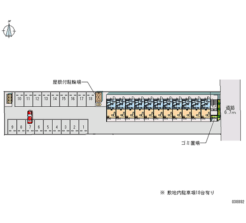 レオパレスみやびⅡ 月極駐車場