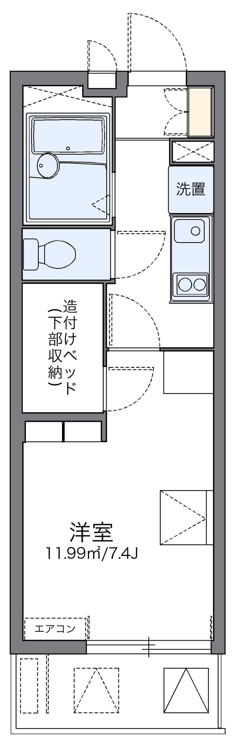 レオパレスＯＫＡＮＩＳＨＩ 間取図