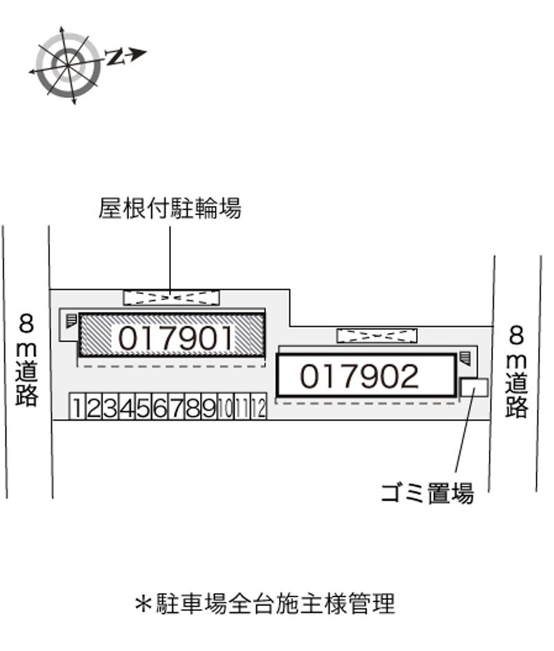 レオパレスツインハイツＡ 配置図