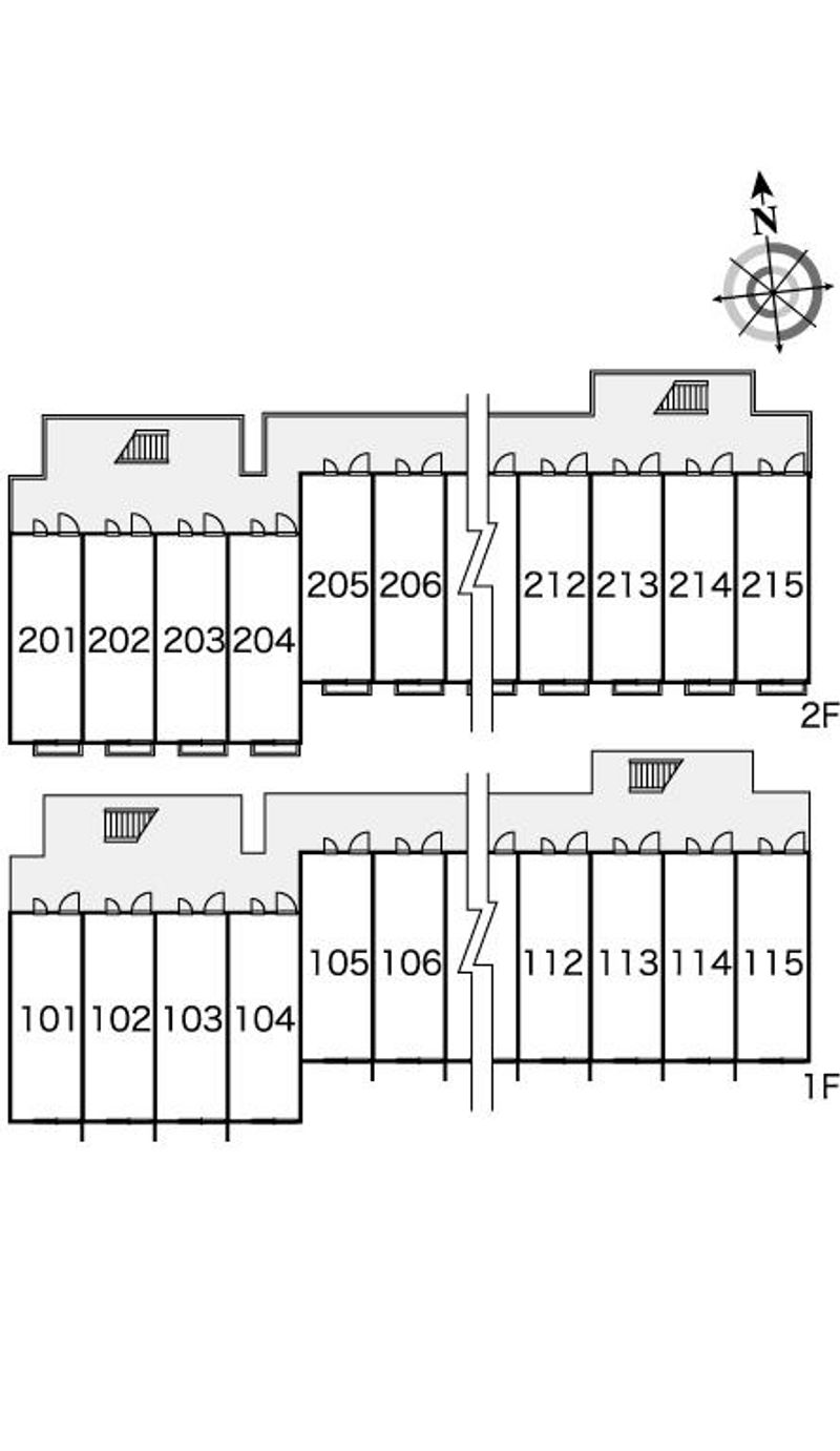 レオパレス橋爪中Ⅱ 間取配置図