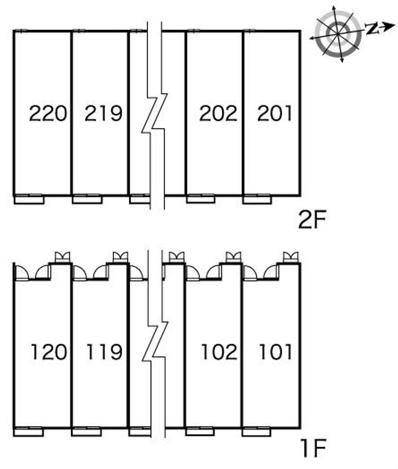 レオパレスメルベーユ　ノール 間取配置図