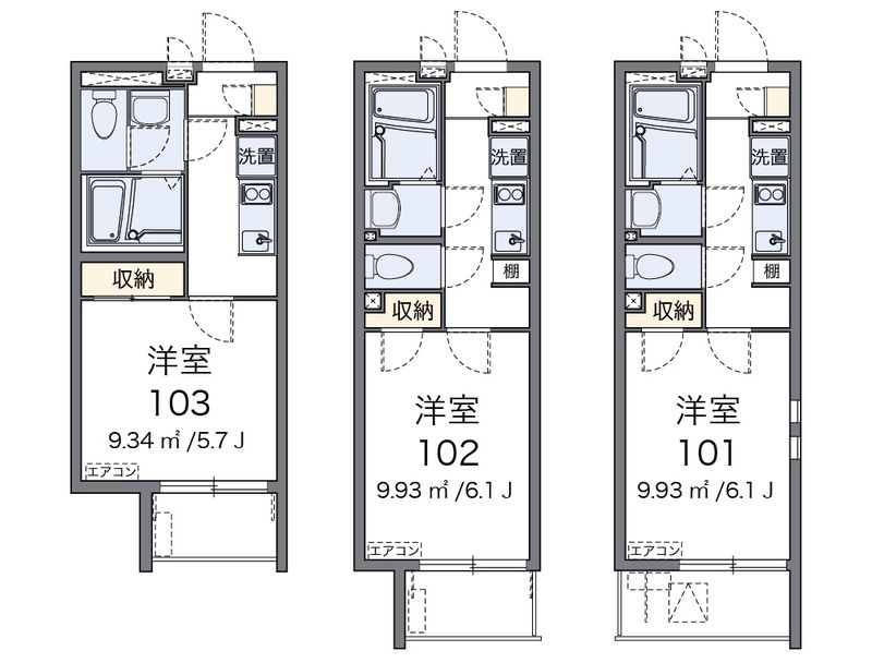 クレイノＮＡＫＡＭＵＲＡ 間取図