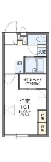 レオパレスラ　フォーレ一番館 間取り図
