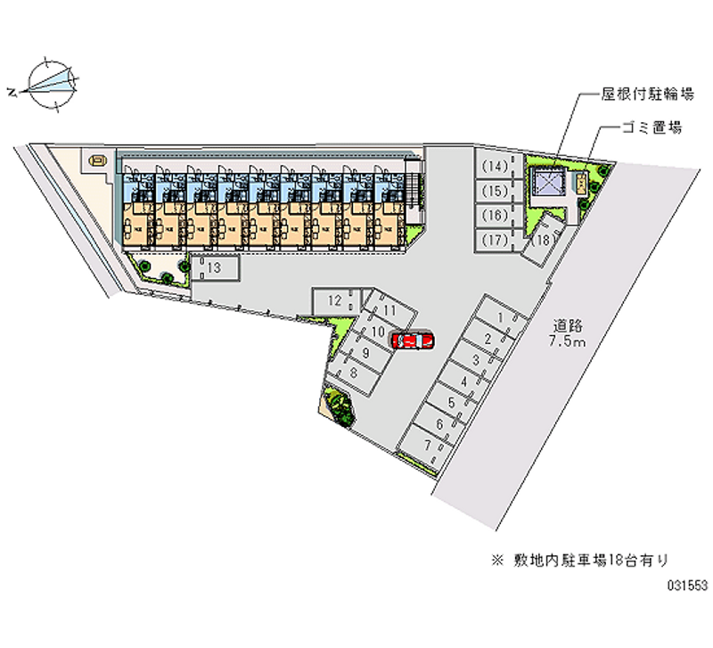 レオパレスＥ　Ｆ 月極駐車場