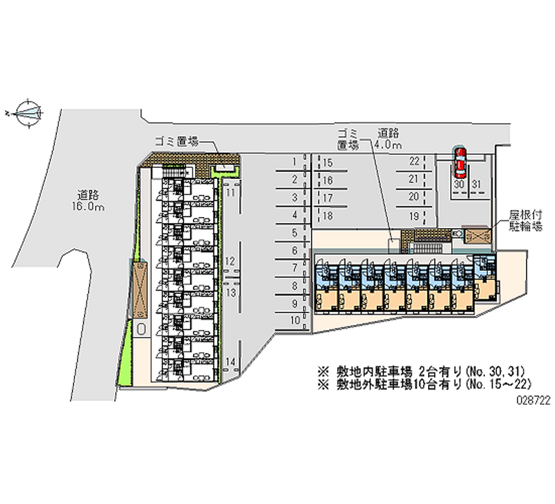 レオパレス敬愛 月極駐車場