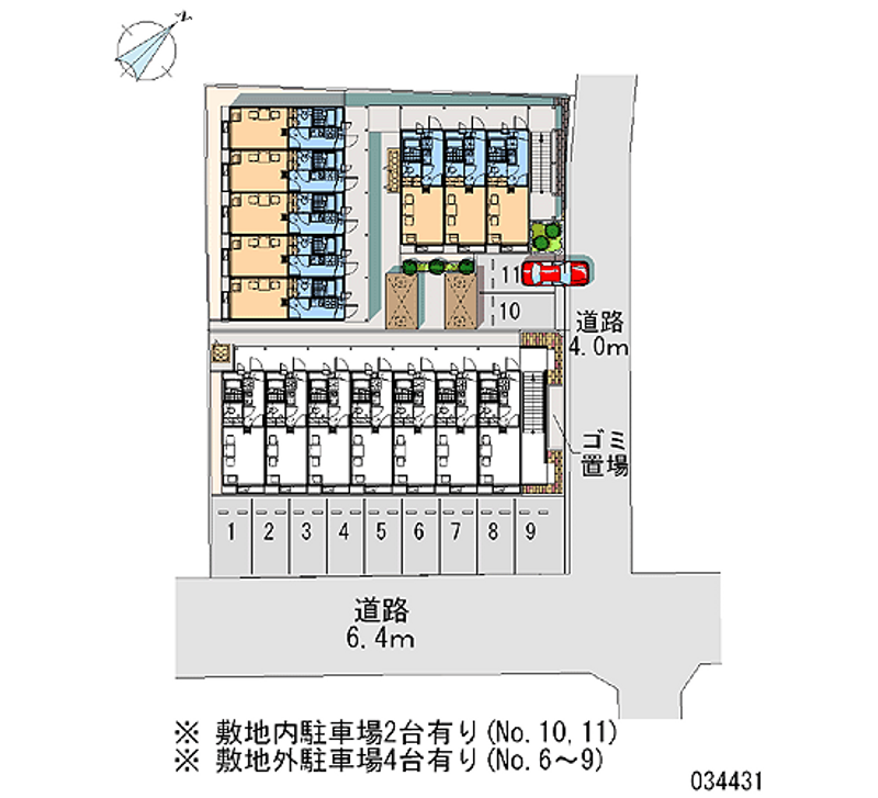 レオパレス神屋Ⅰ 区画図