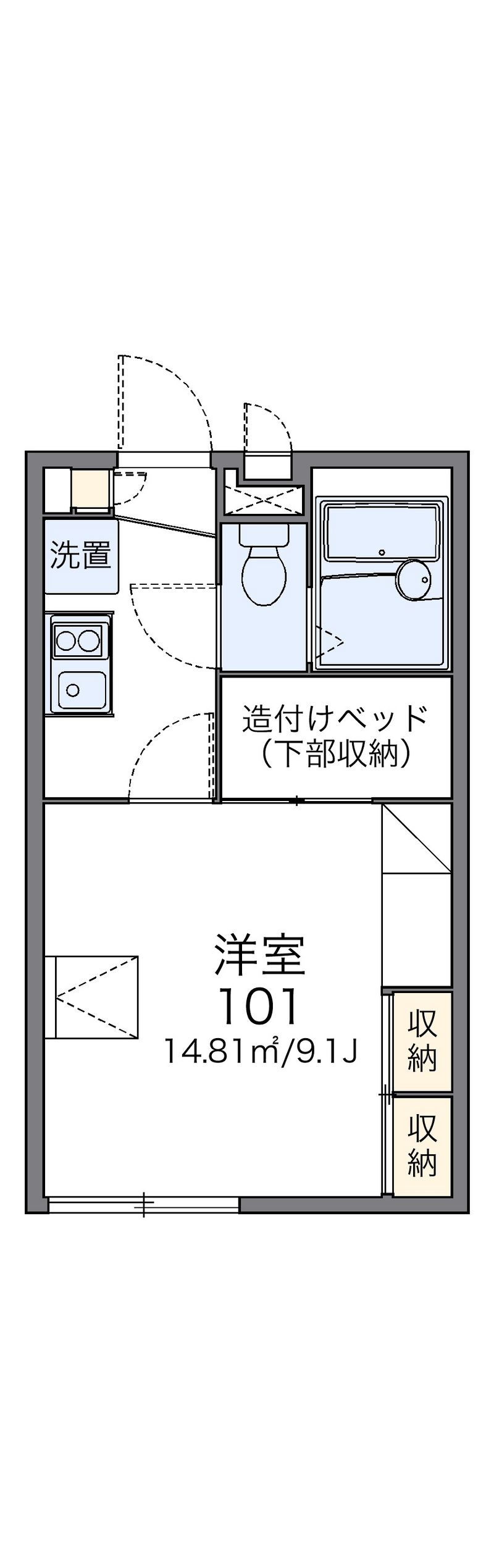 レオパレスマメゾンⅡ 間取図
