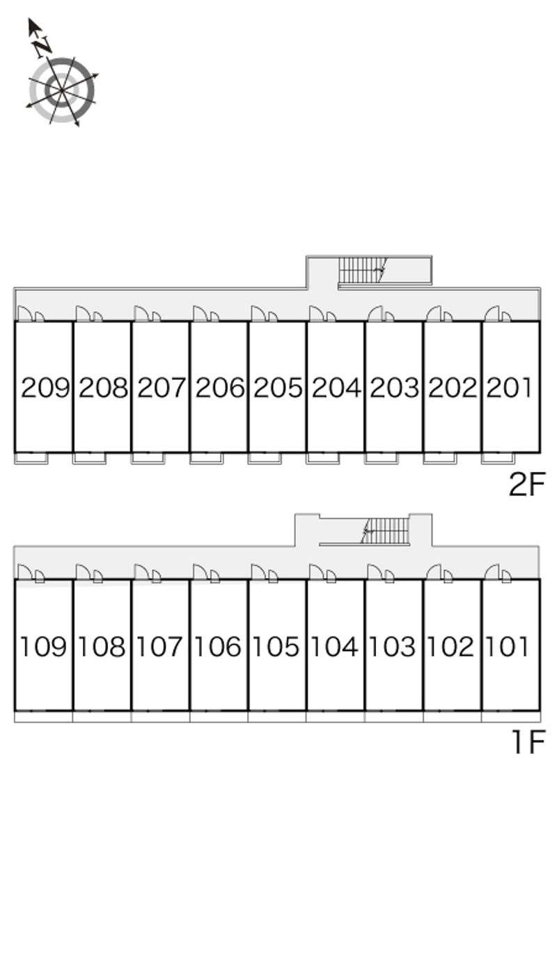 レオパレスレインボーカサギ 間取配置図