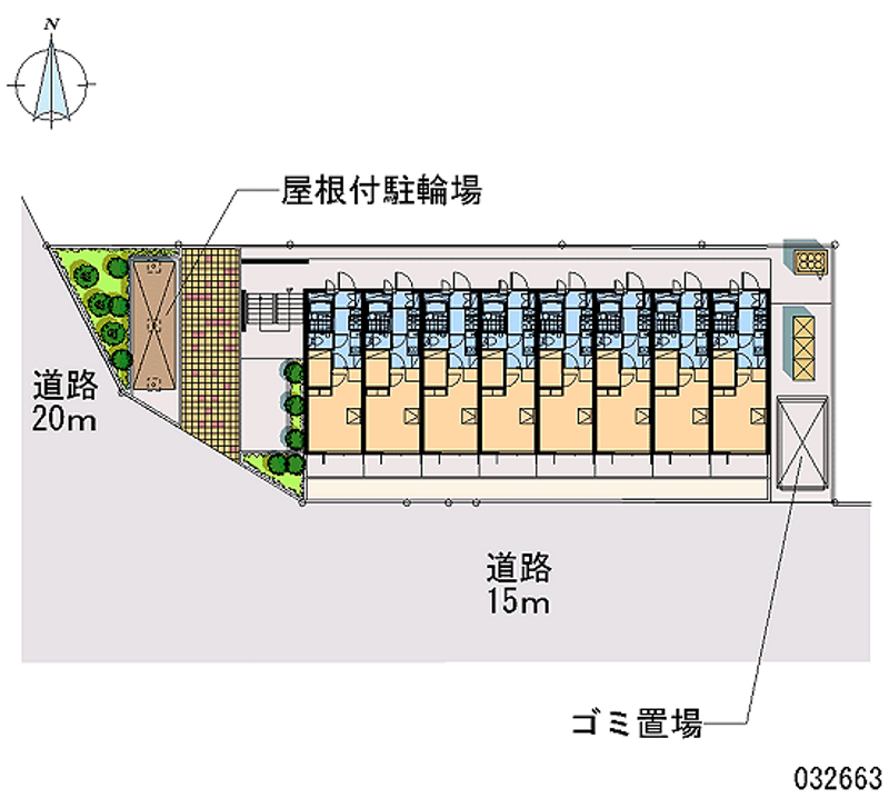 レオパレスＳＨＩＢＡ　ＡＬＬ１ 区画図