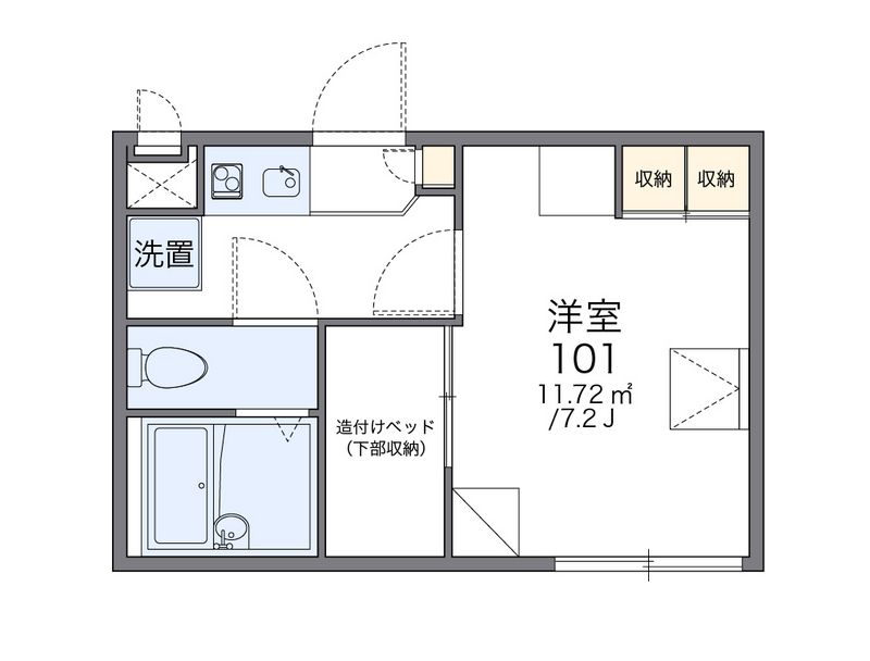 レオパレスエスペーロ本町 間取図