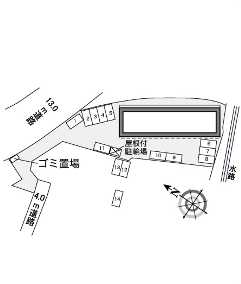 レオパレス亀山 配置図
