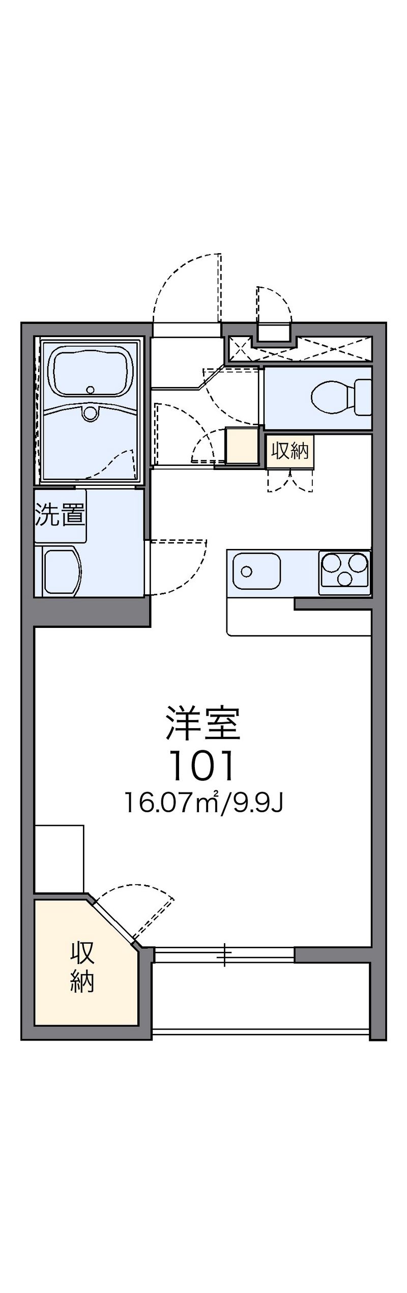 レオパレスルミエールⅡ 間取図