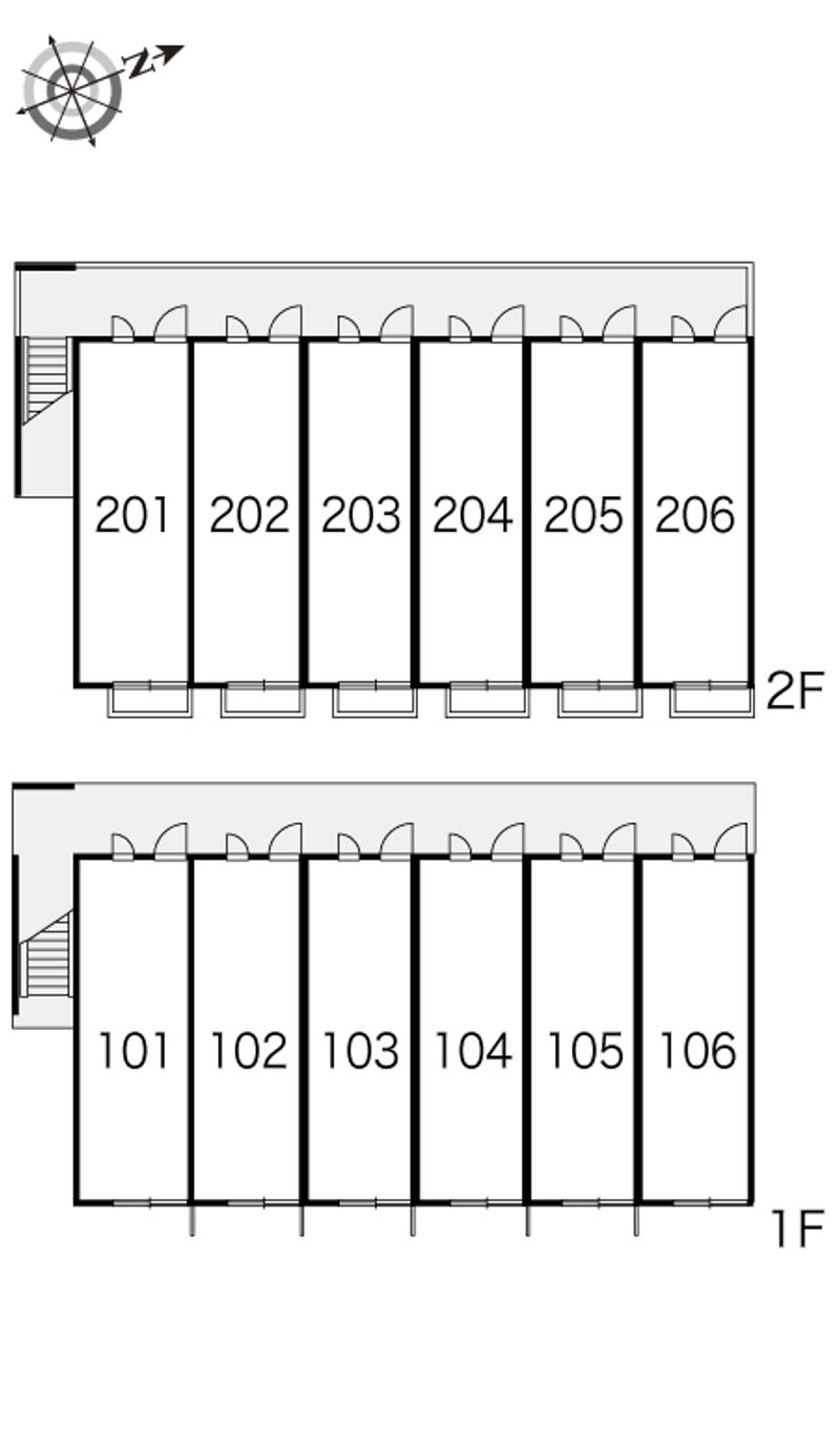 レオパレスクララⅠ 間取配置図
