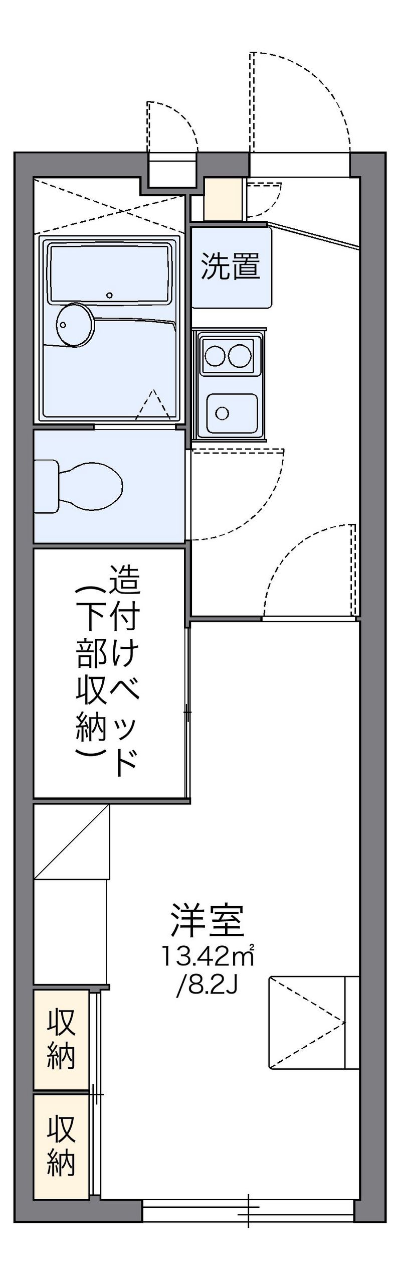 レオパレスドミール横田 間取図