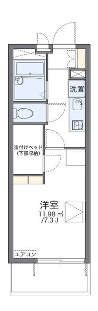 レオパレスバスケットタウン 間取り図