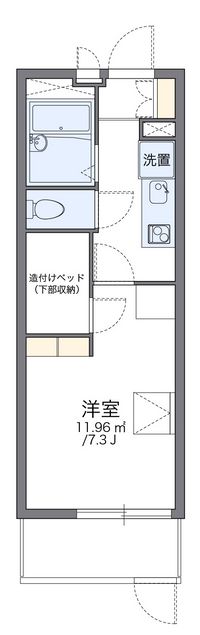 レオパレスサンマルク 間取り図