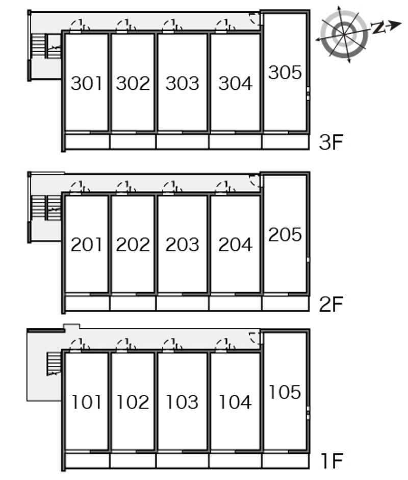 クレイノＴＡＫＡ　ゼータ 間取配置図